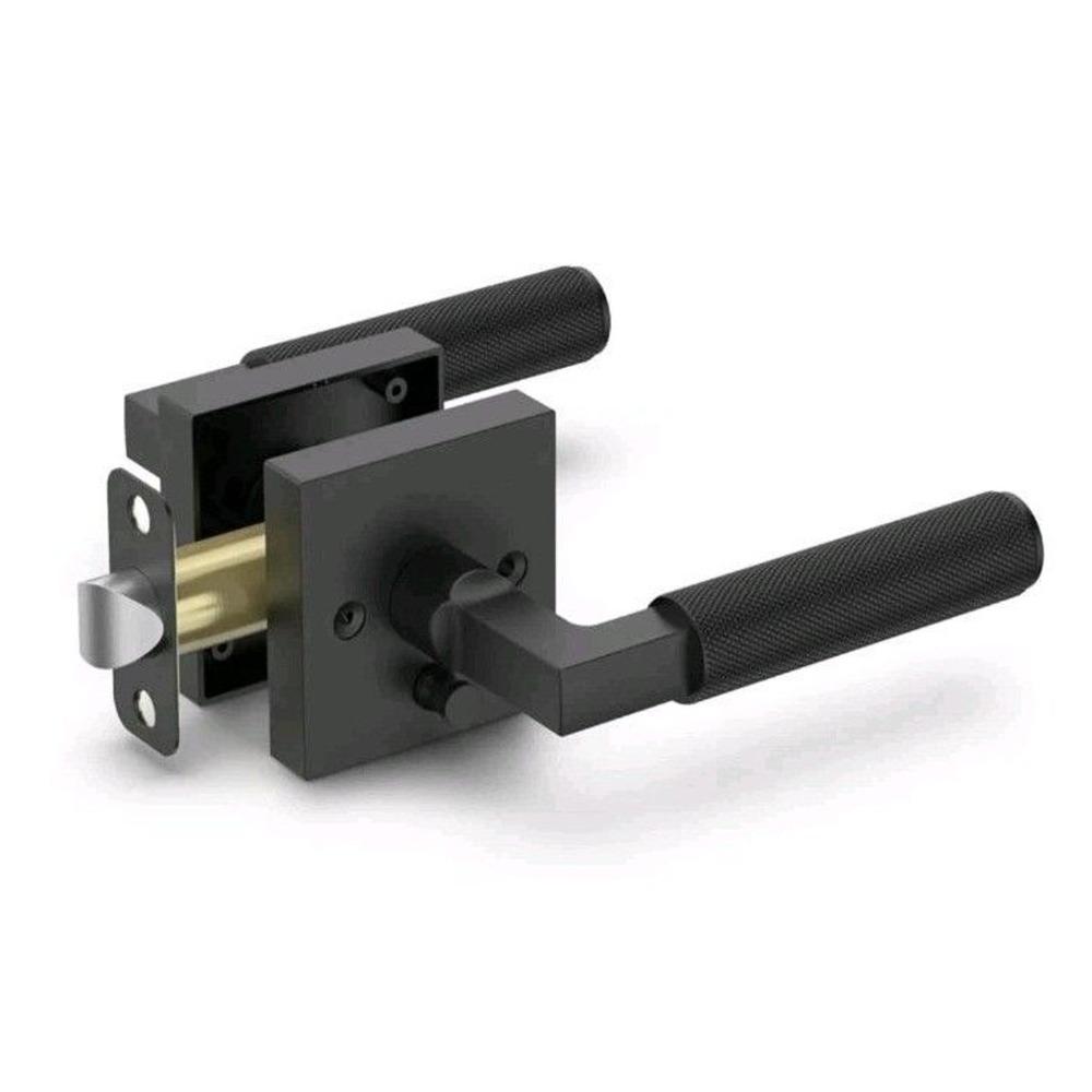 Filta Matte Black Privacy Door Level Knurled Handle Bathroom Bedroom‎ NIB